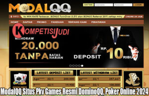 ModalQQ Situs Pkv Games Resmi DominoQQ, Poker Online 2024