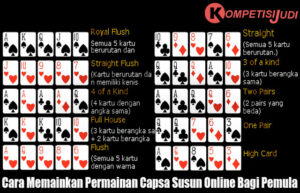 Cara Memainkan Permainan Capsa Susun Online Bagi Pemula